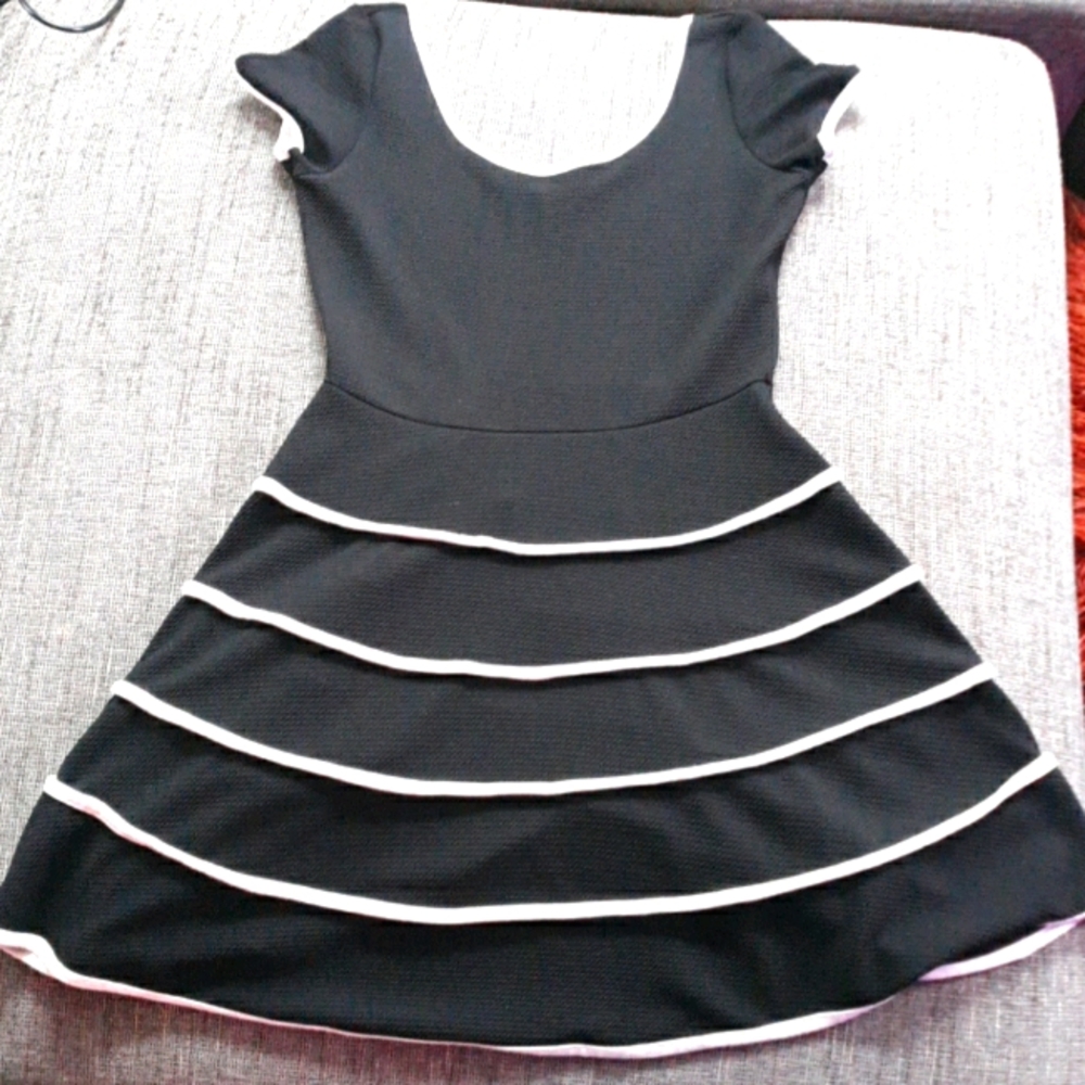 Black and white classic Aline dress